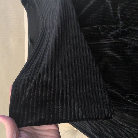 Wildfox Cairo Ribbed Velour Black Long Bell Sleeve Top - Picture 5 of 7